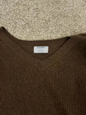 philosophy brown v neck sweater  thumbnail 2