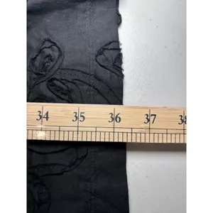 Tiana B. Black Applique Cocktail Dress Size 10 Ruched‎ V-Neck Sleeveless thumbnail 10