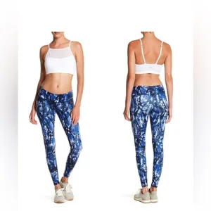 Alo Yoga Blue Snake Patterned Leggings M thumbnail 4