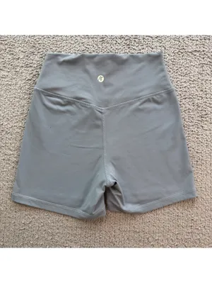 AYBL High Waisted Biker Shorts Gray Blue Womens Small Activewear Gym Compression thumbnail 2