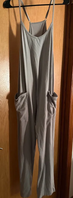 Full length loose coveralls Gray thumbnail 1