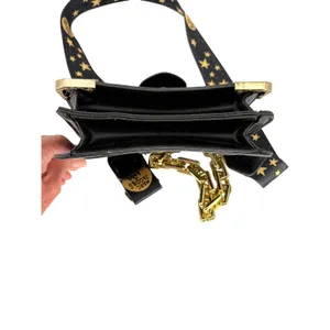 Black Crossbody Bag Gold Chain Star Guitar Strap‎ Jingpin Mini Shoulder Handbag thumbnail 12