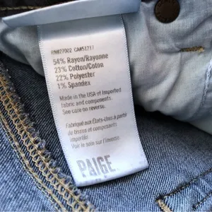 Paige Hoxton Ultra Skinny Jeans Quinnley Dest Wash Dark Blue Size 23 Distressed thumbnail 5