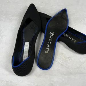 Rothys The Point Black Pointed Toe Flats Womens 8 Sustainable Washable Shoes thumbnail 8