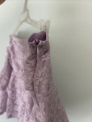 Lavender Lilac Lace Ruched Ruffle Skort Purple Size M thumbnail 4