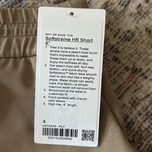 Lululemon NWT Softstreme High-Rise Short 4" Filbert Tan thumbnail 7