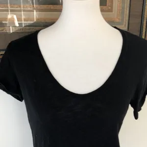Simple Black Deep Neck J Cew Tee thumbnail 2