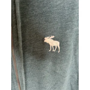 Abercrombie & Fitch Women Small Blue Full Zip Y2K Jacket Hooded Logo Sleeve 90's thumbnail 2