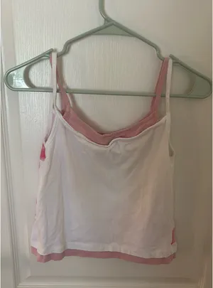Double layered tank White Size M thumbnail 2