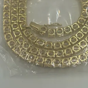 Kay Jewelers Moissanite Tennis Chain 5mm 24 Inch Gold New VVS1 D No Pass Hyperallergenic thumbnail 3
