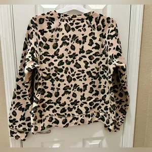 Brunette the Label Middle Sister Crewneck Sweatshirt leopard print size M/L thumbnail 2