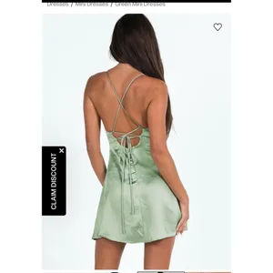 Women's Princess Polly Sage Green Mini Dress US 0 Backless Linen Blend thumbnail 11