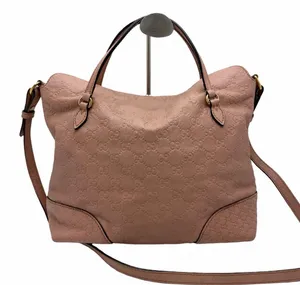 GUCCI Guccissima Bree Medium Foldover Tote Pink Leather 2-Way Crossbody Bag thumbnail 1
