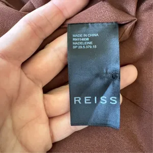 Reiss Madeleine Structured Dress Chocolate Brown thumbnail 7