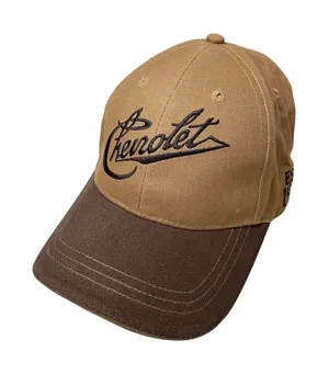 Open Road Chevrolet Unisex Tan Brown Colorblock Embroidered Strapback Hat Cap OS thumbnail 1