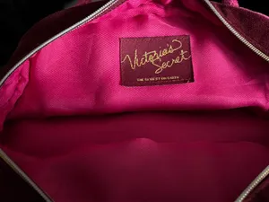 PINK Victoria's Secret Hot Pink Tote with Gold Heart thumbnail 8