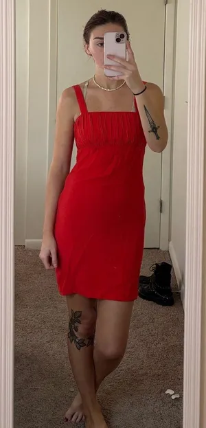 Red H&M mini dress thumbnail 2