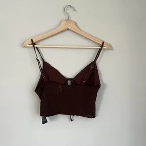 H&M Brown Pattern Knit Beach Swim Cover Up Set Size Small thumbnail 8