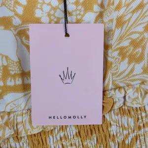 Hello Molly On The Moon Yellow White Floral Spaghetti Strap Mini Dress Small thumbnail 9