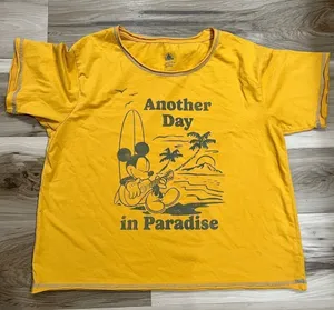 NEW Disney Parks Mickey Mouse Crop Top Women’s Large thumbnail 1