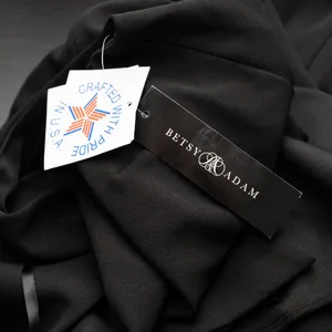 Betsy & Adam. Christine Scuba Crepe Ruffled‎ Bow Gown. thumbnail 8