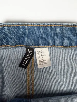 H&M Divided Button Front Denim Mini Skirt Blue Size 10‎ thumbnail 3