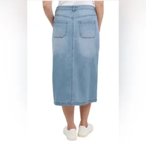 Wrangler Denim Button Front Midi Skirt Size 2 (Runs Large Fits More 4-6) thumbnail 2