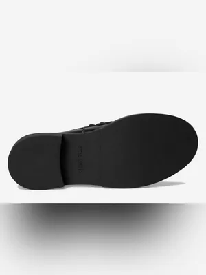Steve Madden Black Leather Lug Sole Penny Loafers with Gold Hardware Size 10 thumbnail 5