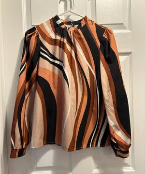 SheIn Brown business casual shirt thumbnail 1