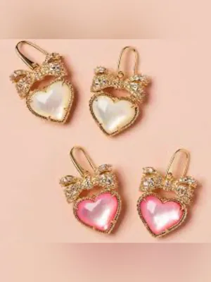 Kendra Scott Haisley Heart Drop Earrings Gold And Ivory Mother Of Pearl thumbnail 8