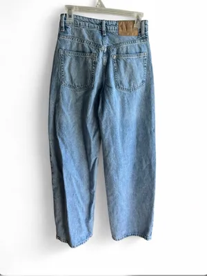 &Denim Light Blue Women's Boyfriend Jeans size 2 baggy loose fit high waist thumbnail 2