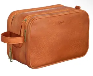 Dot & Dot Brown Leather Travel Men's Bag thumbnail 1