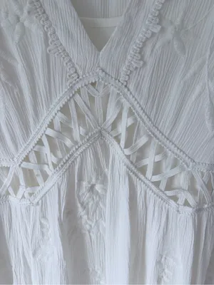 Free People Marissa White Embroidered Mini Dress size small Boho Festival thumbnail 7