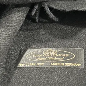 100% Cashmere Black Fringe Scarf Unisex thumbnail 7