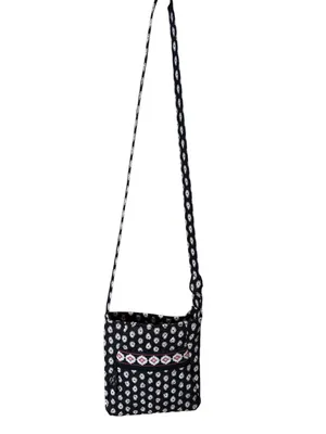 Vera Bradley Black Paisley Hipster Classic Crossbody or Shoulder Bag thumbnail 3