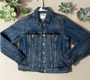 Old‎ Navy Women's Denim Jacket Blue Classic Trucker Stretch Indigo Size Small thumbnail 1