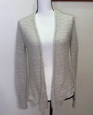 Abercrombie & Fitch light tan cardigan sweater thumbnail 2