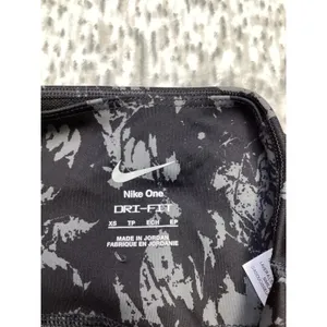 Nike One Dri-FIT Leggings Womens XS Black Grey Abstract Camo High‎ Waist NWOT thumbnail 2