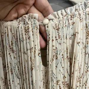 Orange Creek Midi Dress Women M Cream Floral Great Pleated Ruffle Flutter Sleeve thumbnail 6