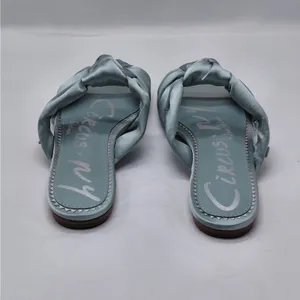 Sam Edelman Circus NY Womens Sandals 7.5 Blue Satin Bow Slides Feminine Coquette thumbnail 4