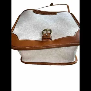 VTG Dooney & Bourke Tan/Cream/Brown Purse Signature Logo Buckle‎ Handbag thumbnail 6