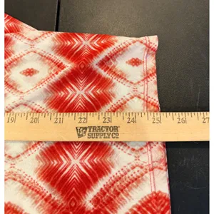 Chicos 3 US XL Top Red White Ikat Diamond Print Dolman Sleeve Scoop Neck Artsy thumbnail 8