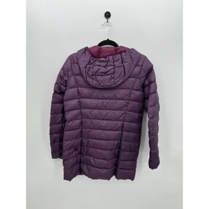 Eddie Bauer Womens Medium Purple‎ Hooded Down Puffer Jacket L18FN552 Heathered thumbnail 2