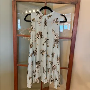 Free People Tree Swing Sleeveless Floral Mint Boho Flowy Tunic Tank Top Small thumbnail 7