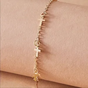 3/$30 💛 Mini Cross Anklet Gold thumbnail 3