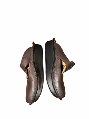 Alegria Brown Leather Mary Jane Mules Shoes Size 37 thumbnail 4