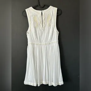 Free People Delightful Birds of Feather Dress in white Sz 4 thumbnail 11