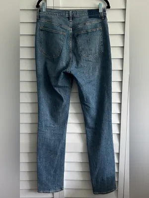 Abercrombie & Fitch | the slim straight ultra high rise jeans in extra long thumbnail 4