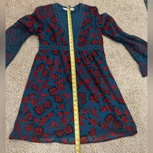 Abercrombie & Fitch Bohemian Moody Floral Whimsy Goth Sheer Paisley Fairy Mini thumbnail 2