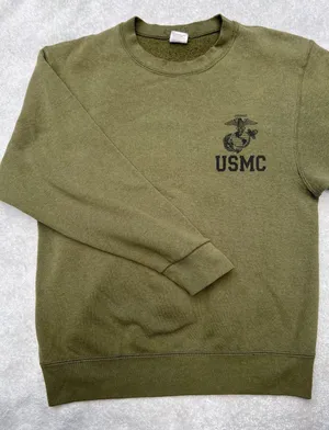 US Marine Corps Sweatshirt Green thumbnail 1